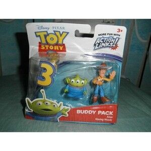 NEW DISNEY PIXAR TOY STORY 3 BUDDY PACK ALIEN & WAVING WOODY(MATTEL T0432)